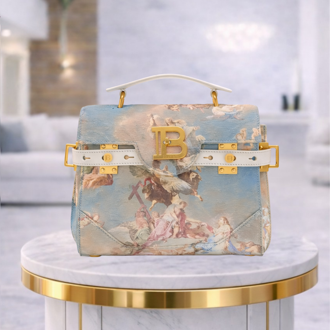 BOLSO Bbuzz 23 sky-print canvas BALMAIN