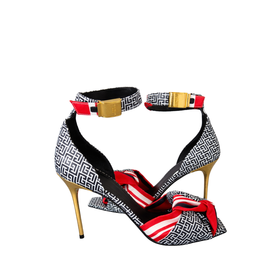 Sandalias Balmain 1945 Monogram Jacquard