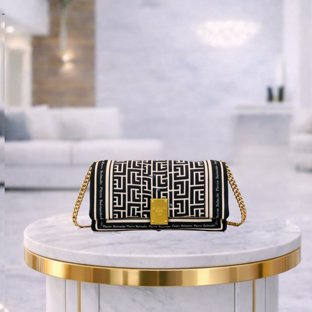 Bolso Balmain 1945 Monogram Print