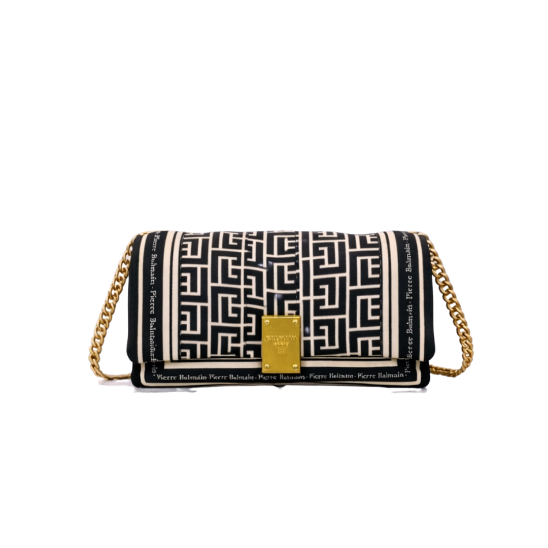 Bolso Balmain 1945 Monogram Print