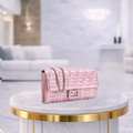 Fendi WOC Baguette Billetera Con Cadena Rosa