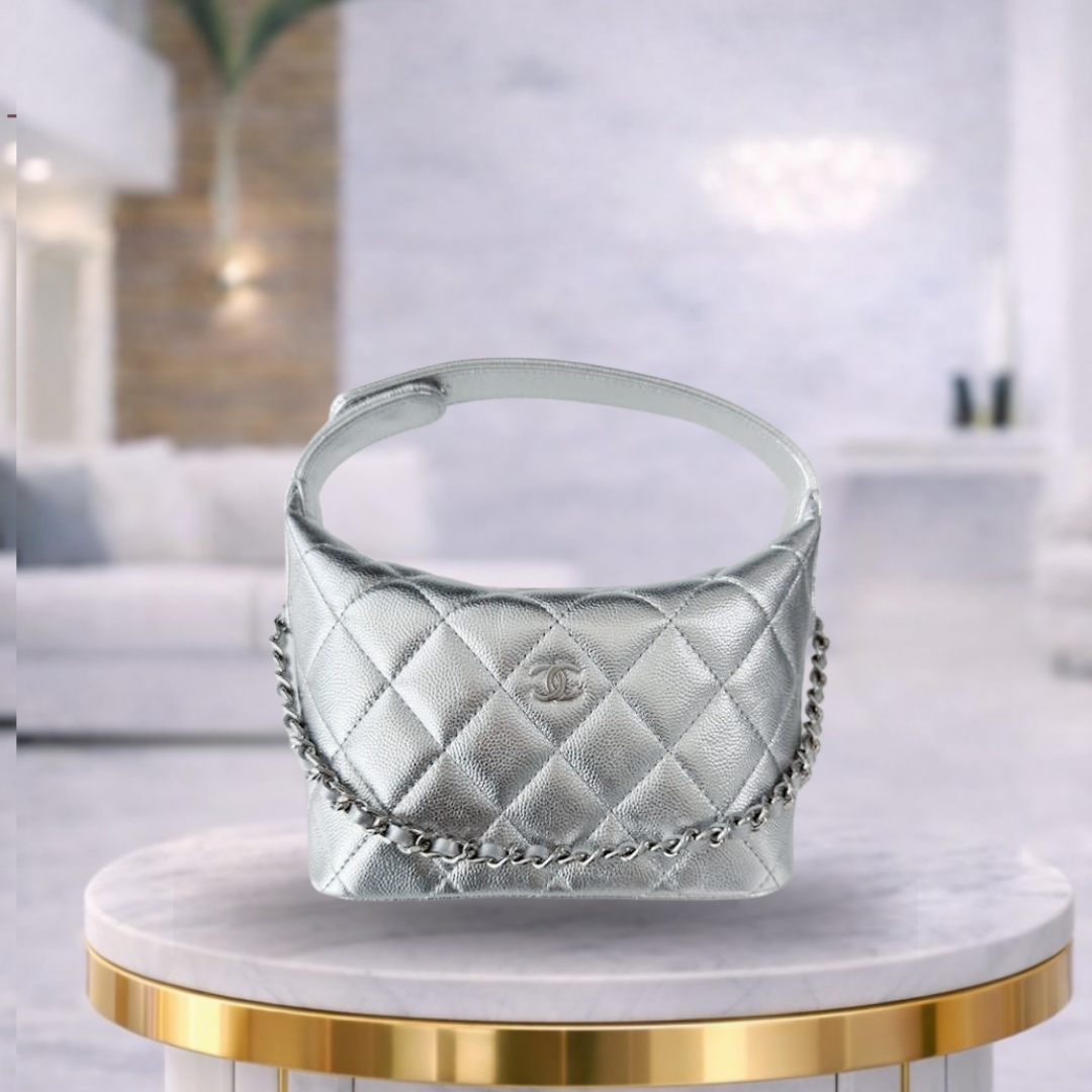 Chanel Quilted hobo clutch with chain