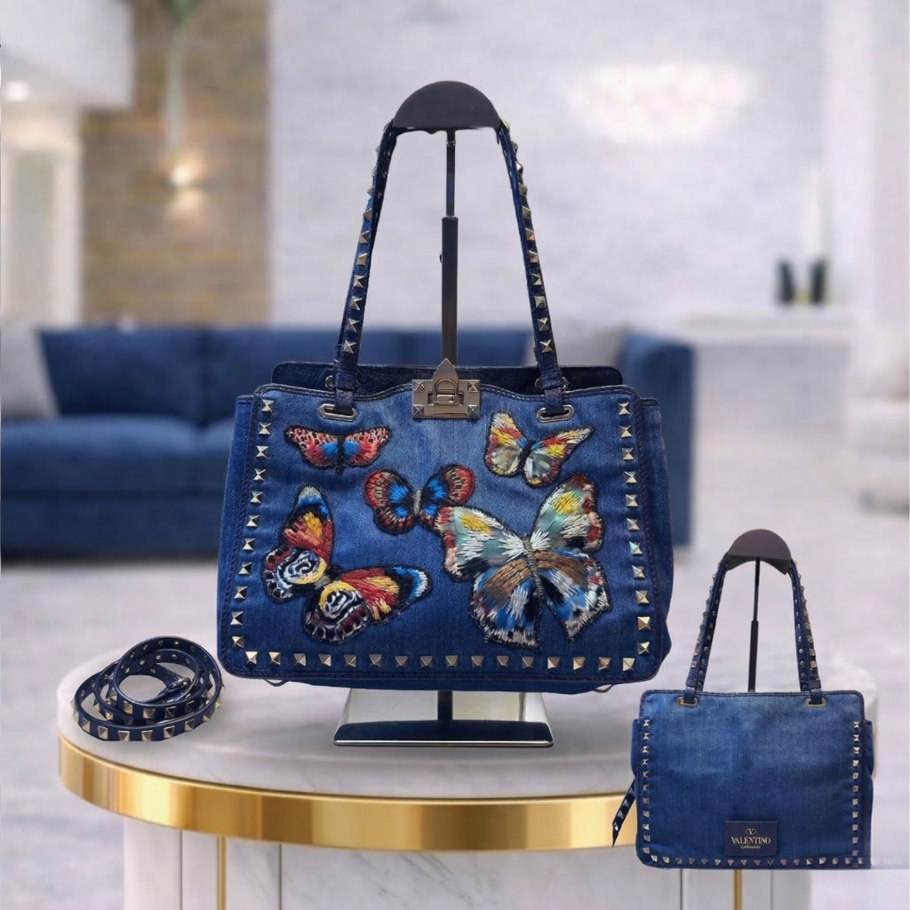 VALENTINO GARAVANI DENIM MEDIUM