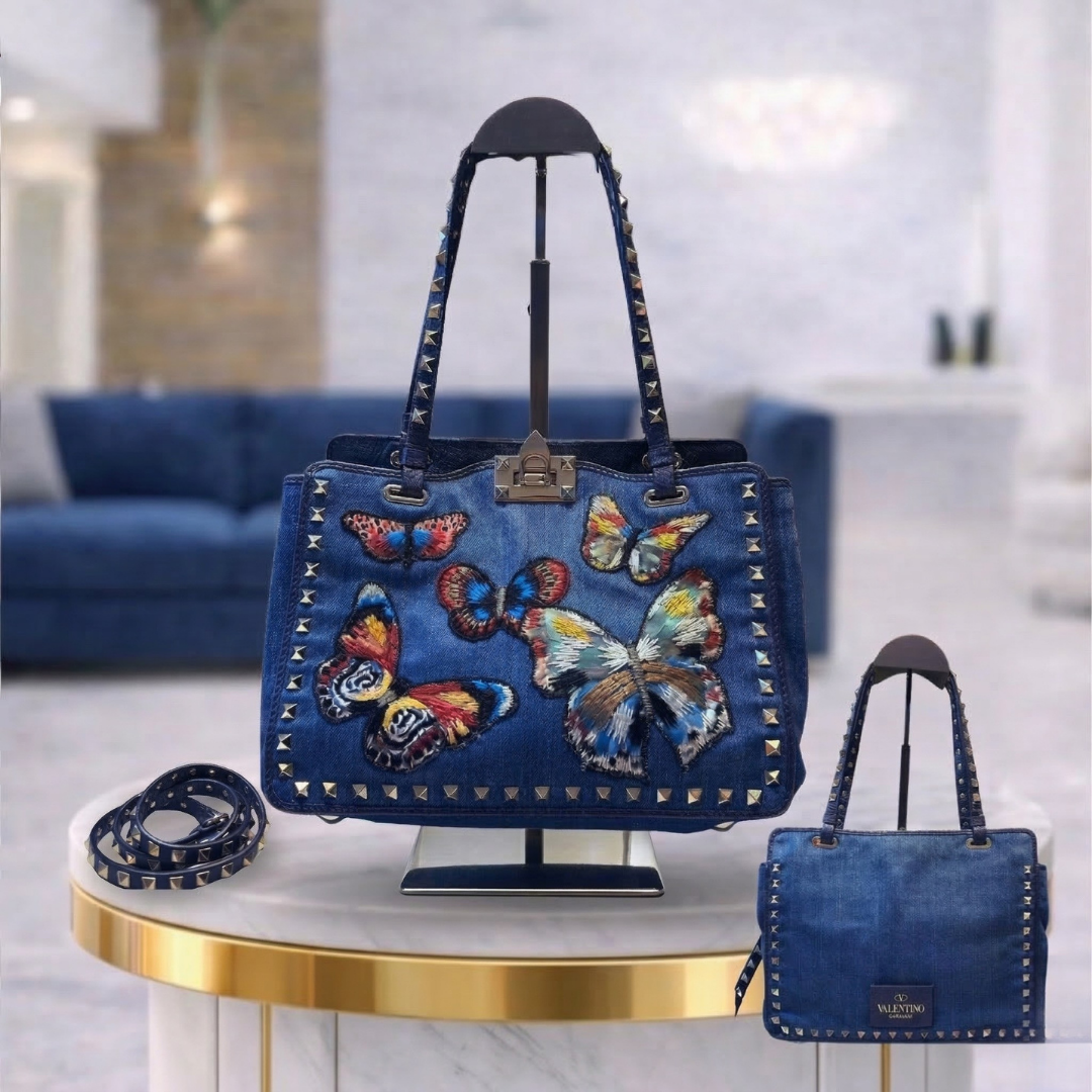 VALENTINO GARAVANI DENIM MEDIUM